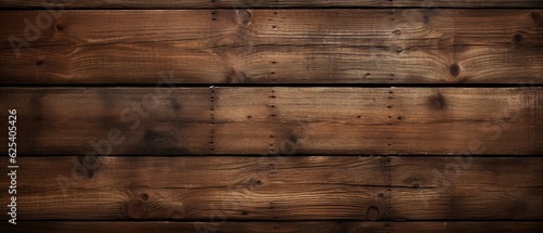 Brown horizontal wooden plank fence banner