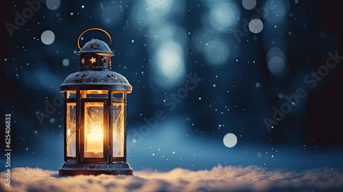 Frosty Winter Glow: Vintage Christmas Lantern