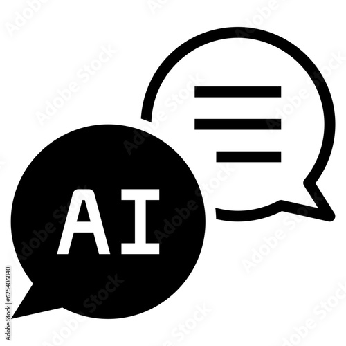 chatbot glyph style icon