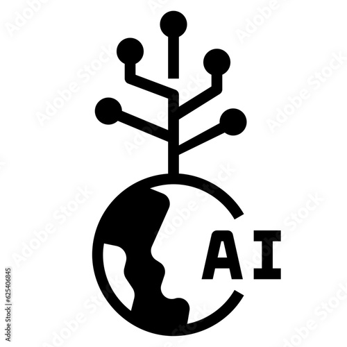 digitalization glyph style icon