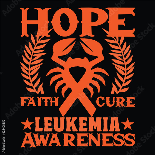 leukemia awareness tshart design vector