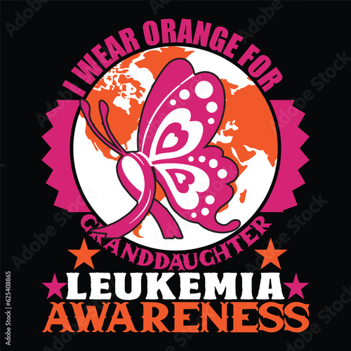 leukemia awareness tshart design vector