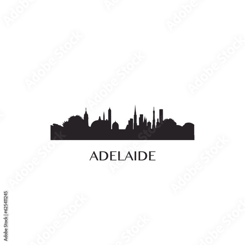 South Australia Adelaide city skyline landscape silhouette vector logo icon. Abstract urban horizon illustration concept photo