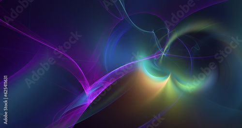 3D rendering abstract fractal light background