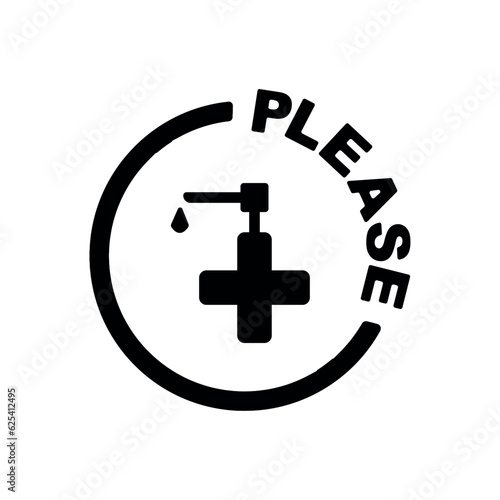 sanitise icon on white background	