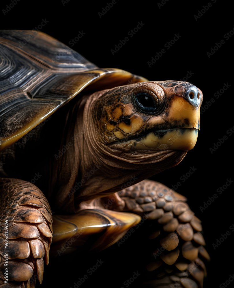 Obraz premium Turtle profile portrait - Generative AI