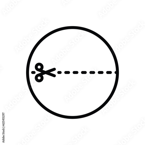 Black line icon for division 