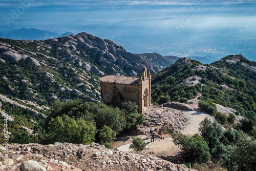 The chapel of Saint Joan on Montserrat Mountain in Spain