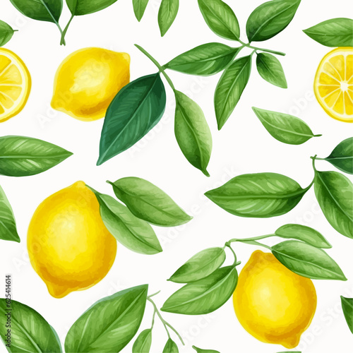 Lemon seamless pattern vector © Masithoh Design
