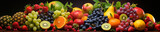Fresh fruits assorted fruits colorful background.Vitamins natural nutrition + incredibly detailed, sharpen, details + professional lighting, film lighting + lightroom + cinematography + artstation 