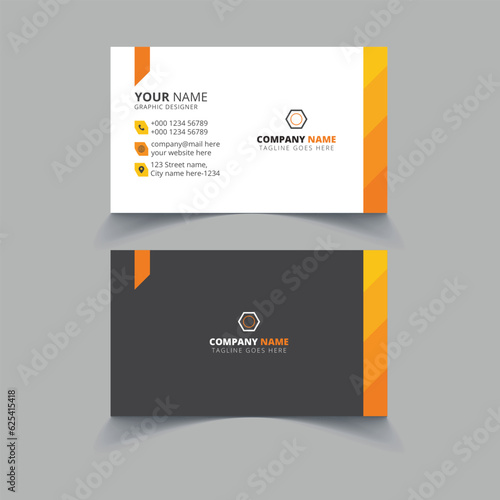 Yellow Corporate Business card design template