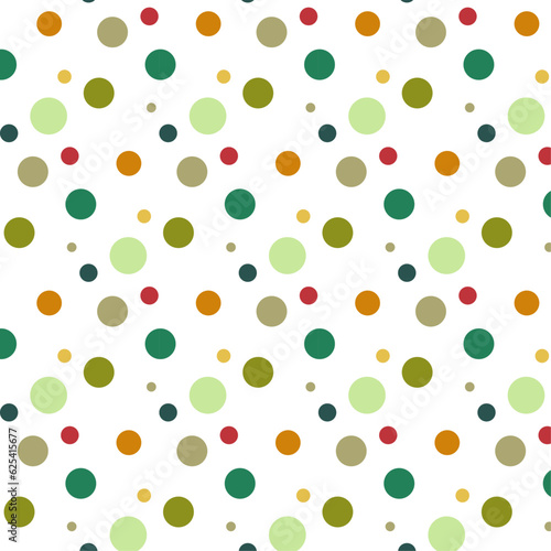 Colored polka dot pattern without background. Vector illustration