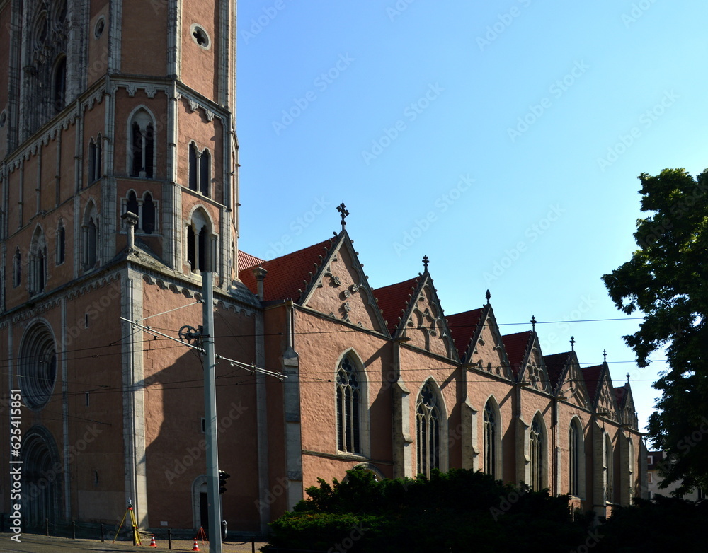 Obraz premium Historical Church in the Town Braunschweig, Lower Saxony