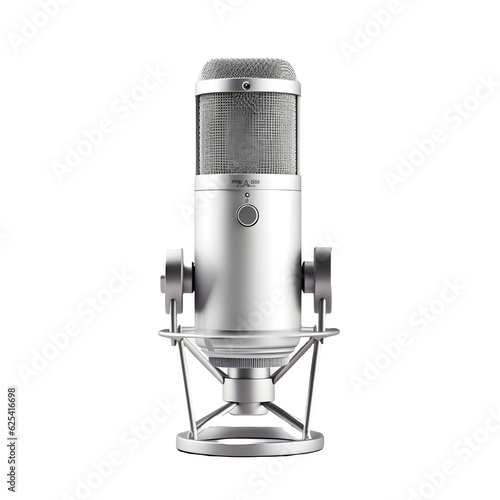 Microphone isolated on white png transparent background