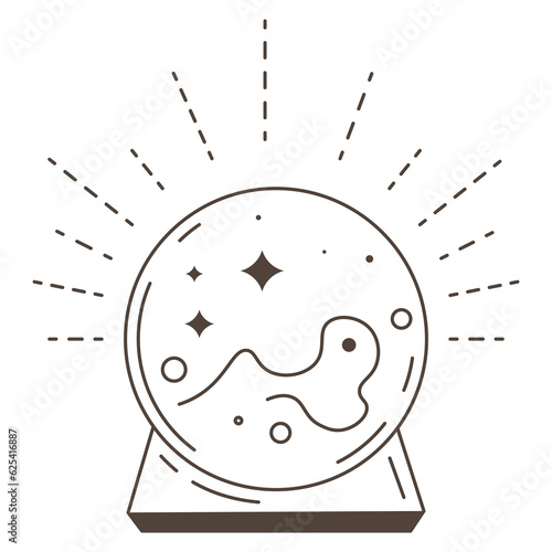 Magic ball telling and predicting future bauble