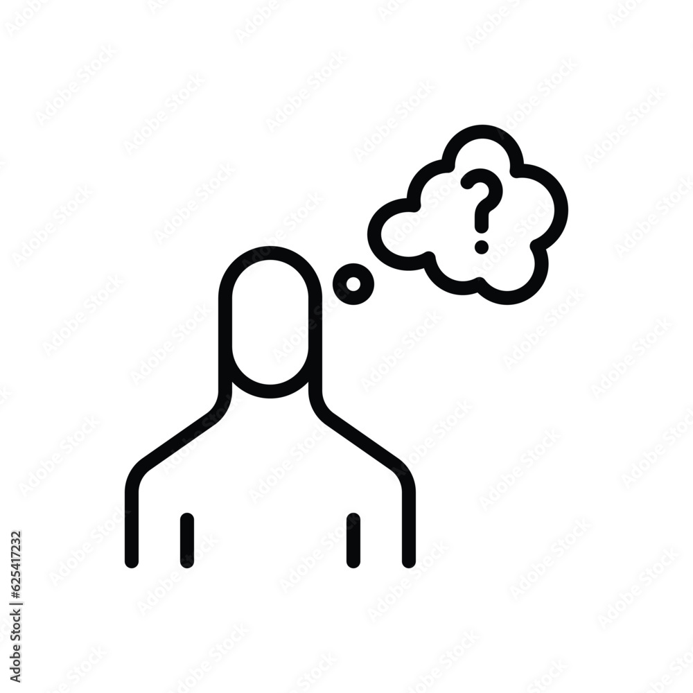 Fototapeta premium Black line icon for thinks 