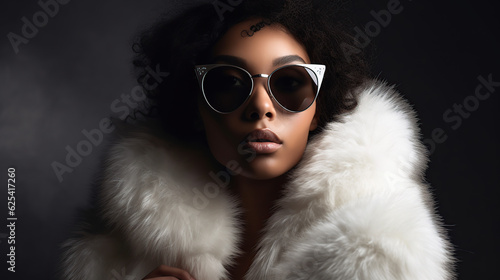 model wearing sunglasses, fashion illustration