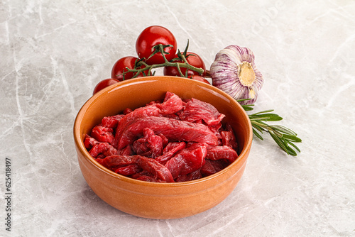 Raw beef meat for cooking