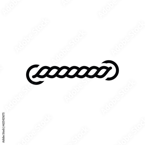 Black line icon for rope 