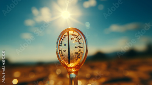 Hitze und Temperaturmessungen im Sommer photo