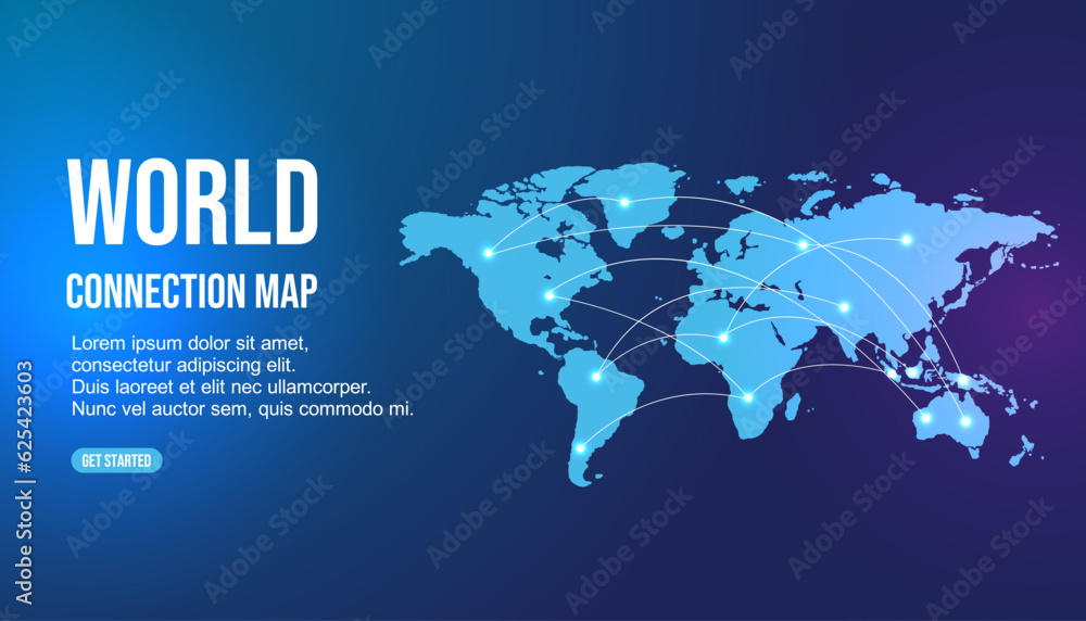 World Connected Social Networking Interconnection Concept