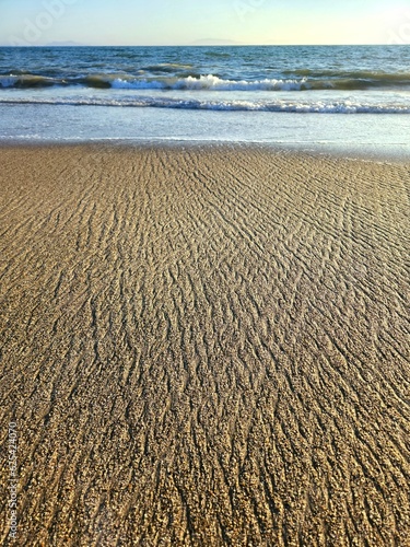 Warm Beach with Patterned Sand