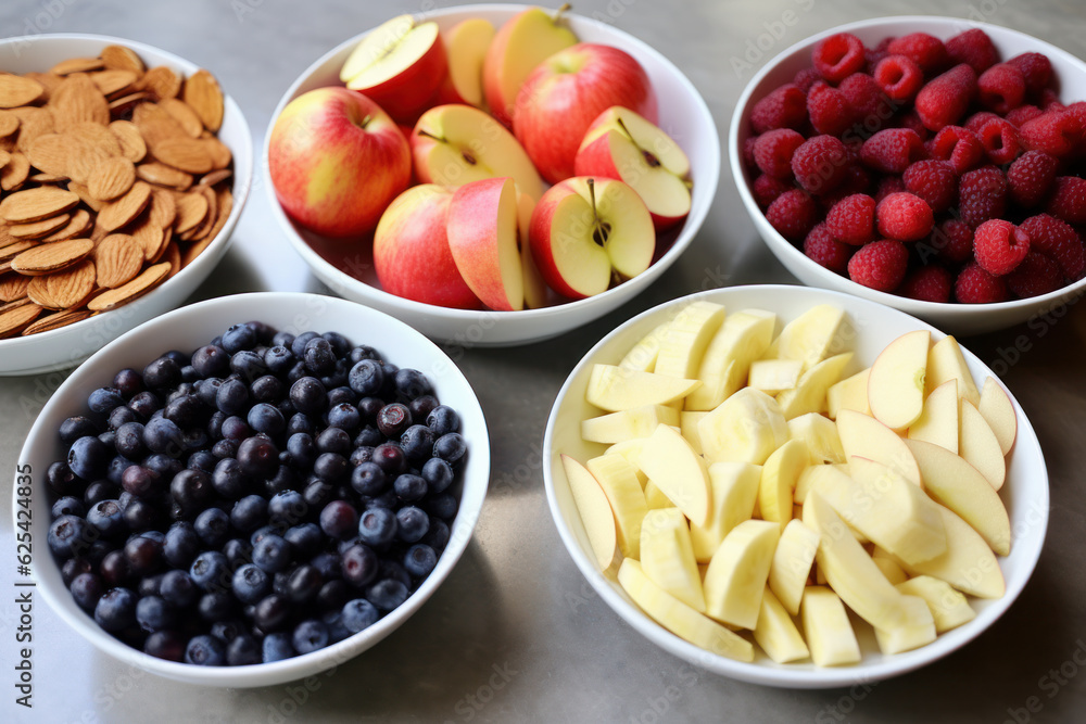 Whole fruit options for snacking, like sliced apples or mixed berries. Whole fruit options for snacking, like sliced apples or mixed berries.