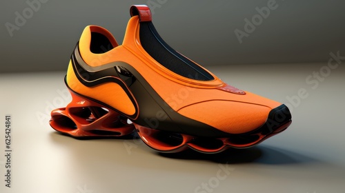 Shoe orange colour