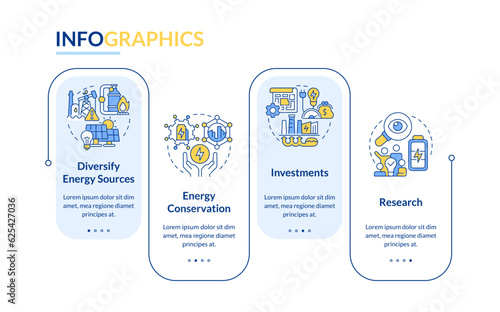 2D carbon border adjustment vector infographics template, data visualization with 4 steps, process timeline chart.