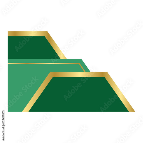 Green Luxury Geometric Corner