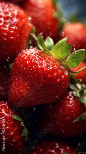 Red juicy strawberries