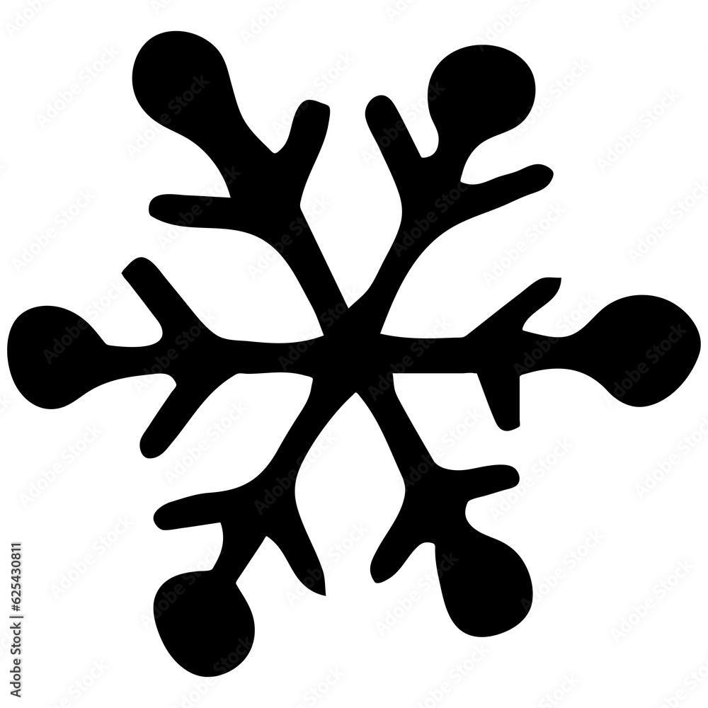 Doodle snowflake, single element. Transparent PNG Clipart Doodle snowflake, single element. Transparent PNG Clipart