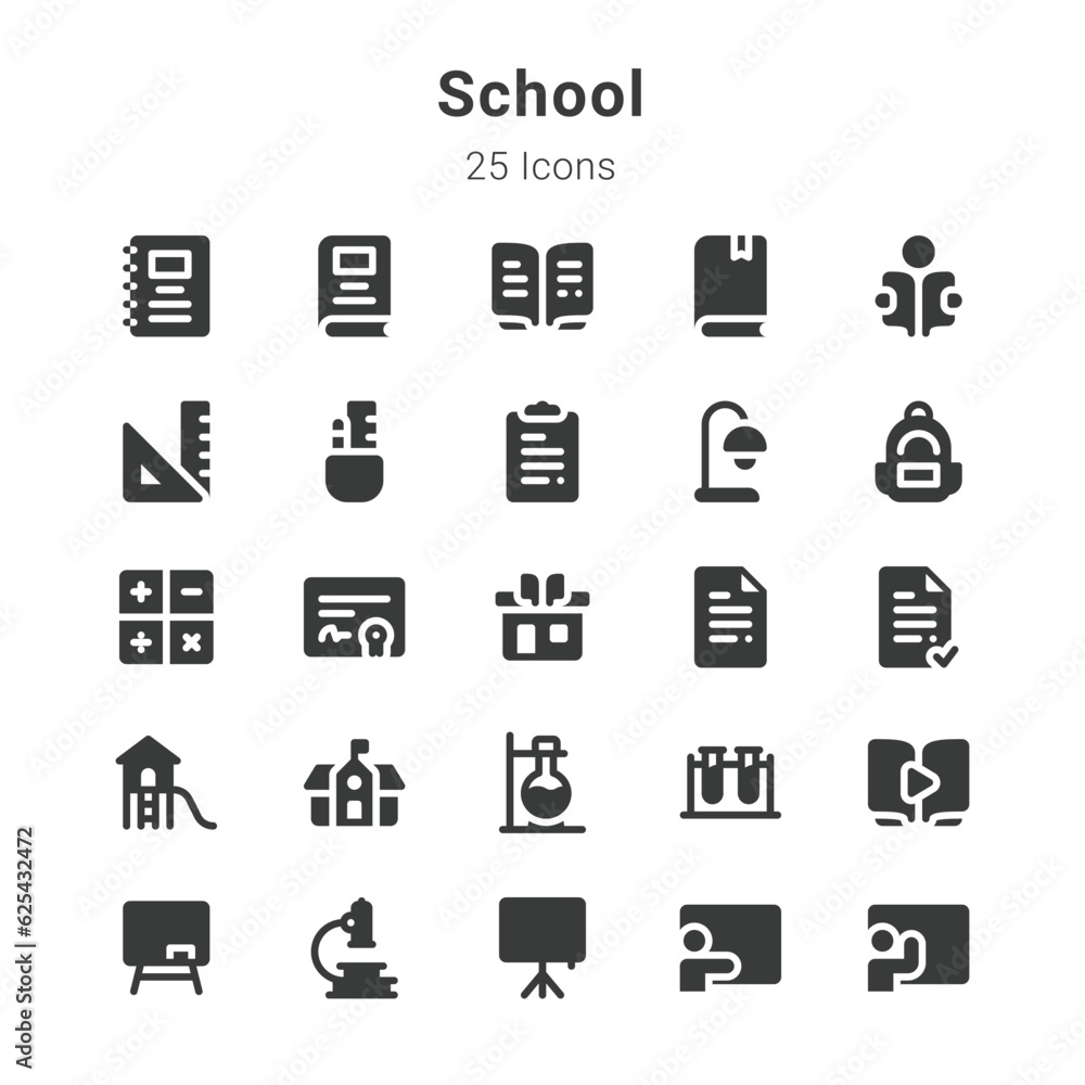 25 icons collections on School and related topics