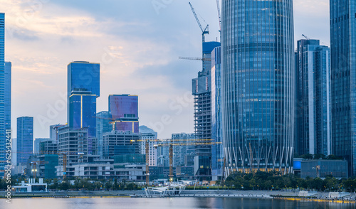 The architectural scenery of Houhai CBD, Shenzhen Bay, China