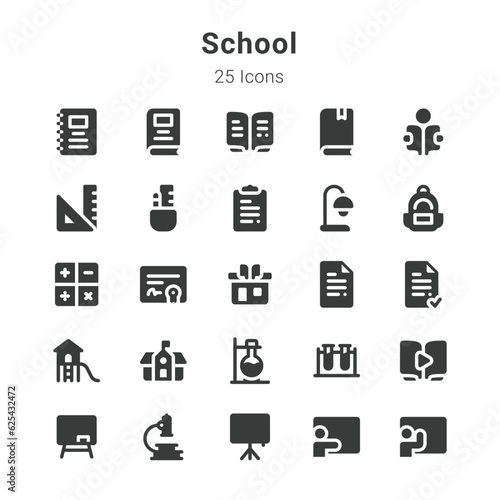 25 icons collections on School and related topics
