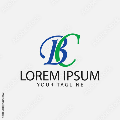 vector design elements for your company logo, letter bc logo. modern logo design, business corporate template. bc monogram logo.