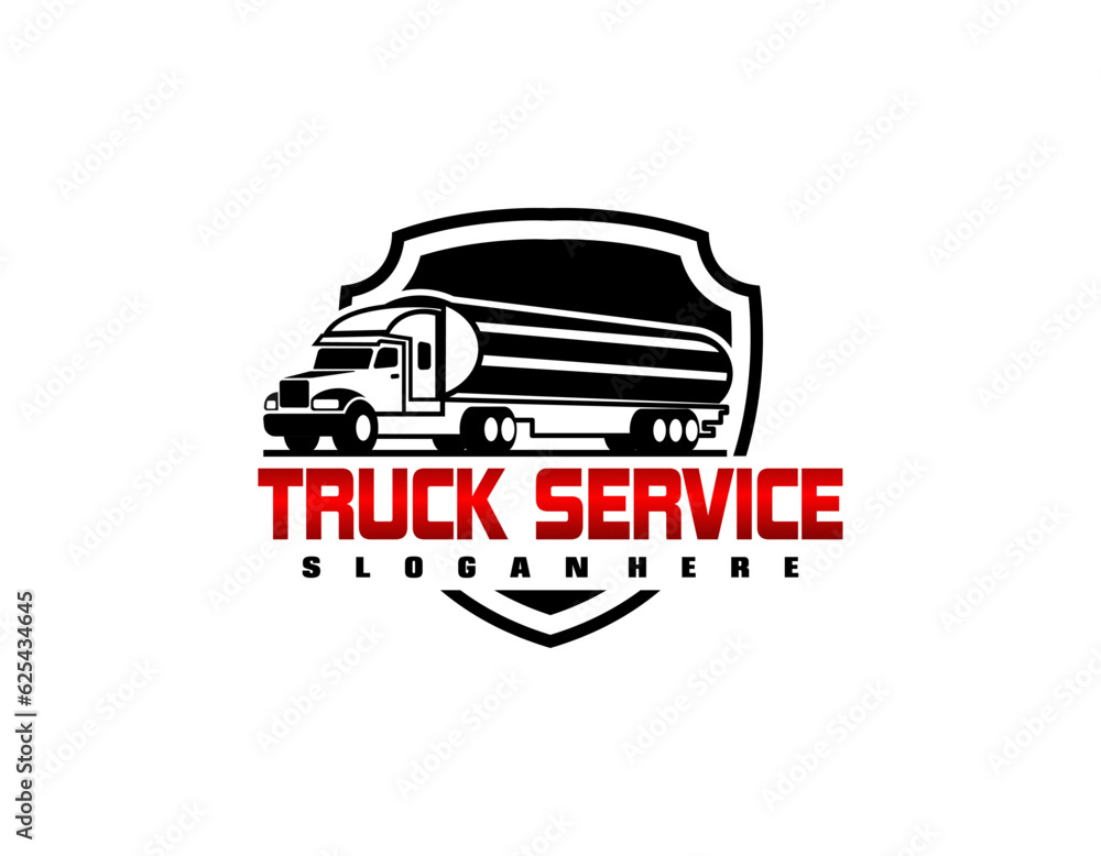 Truck emblems. Freight, delivery symbol. Vector illustration Truck emblems. Freight, delivery symbol. Vector illustration