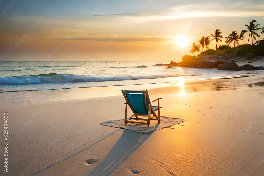 sunset on the beach