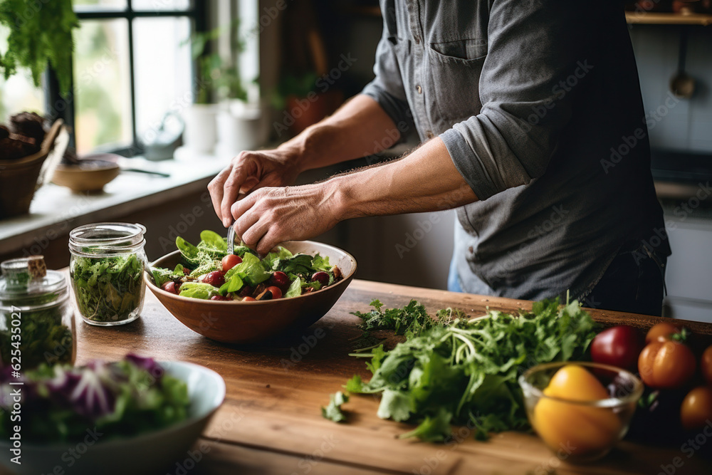 Cropped image of hands preparing food on table. Cropped image of hands preparing food on table.