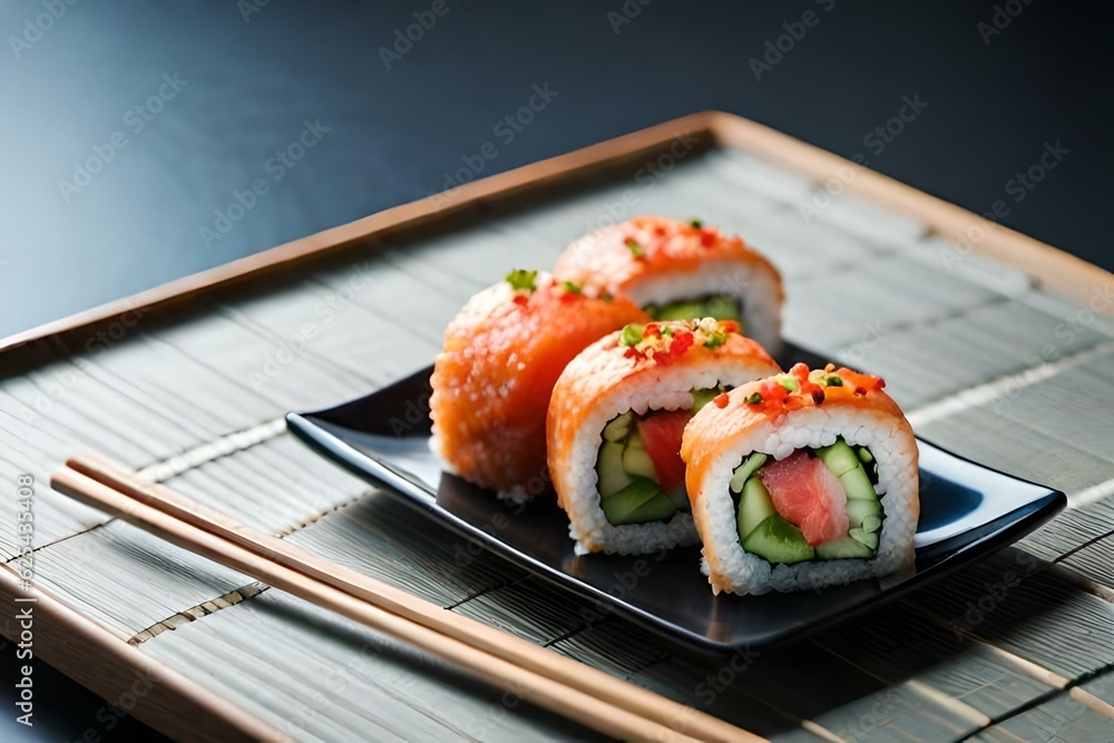sushi and chopsticks sushi and chopsticks