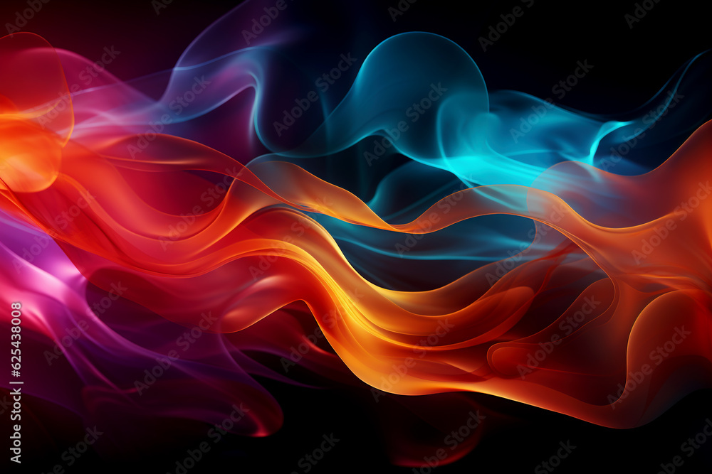 Obraz premium Abstract background. Rainbow smoke.