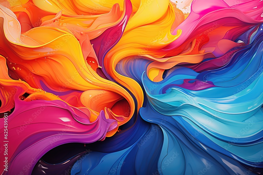 Dynamic Ripples Vibrant, Dynamic, Organic, Energetic, Fluid, Expressive, Colorful swirls