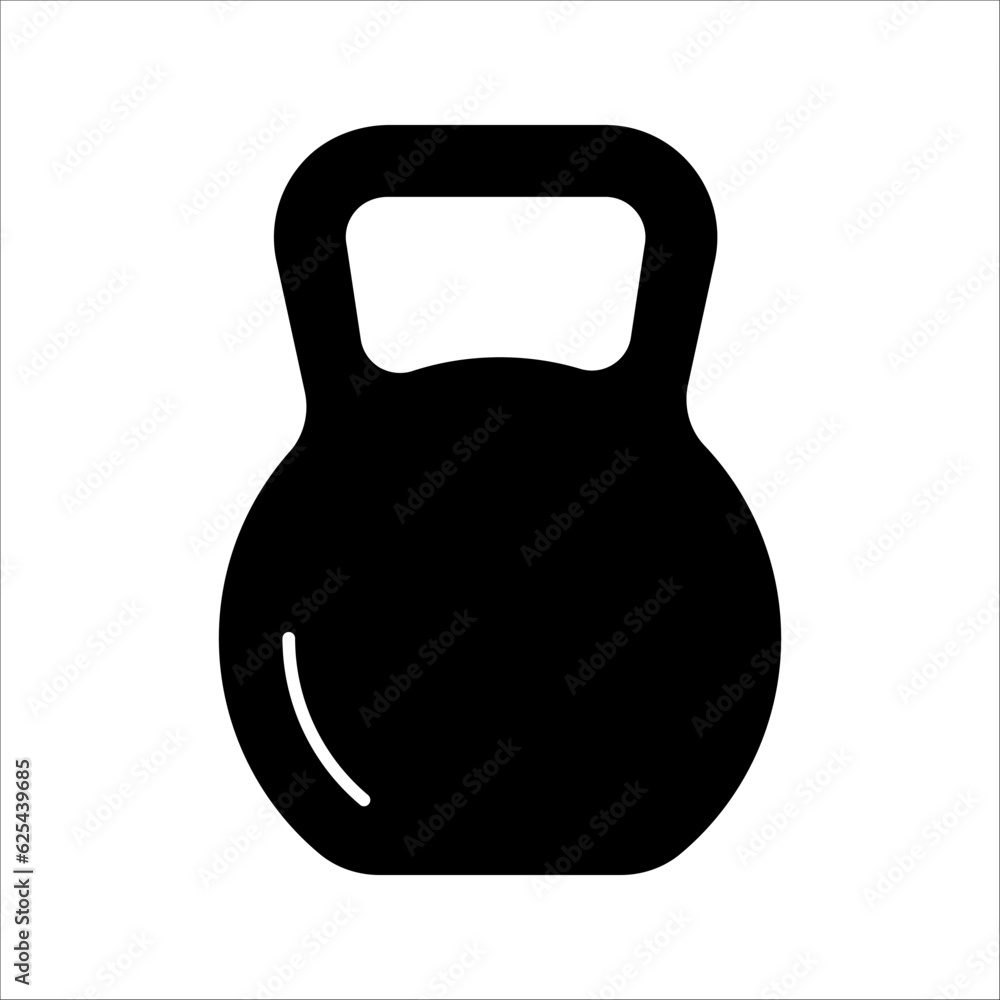 Kettlebell icon. Sport and fitness symbol on white background. color editable Kettlebell icon. Sport and fitness symbol on white background. color editable