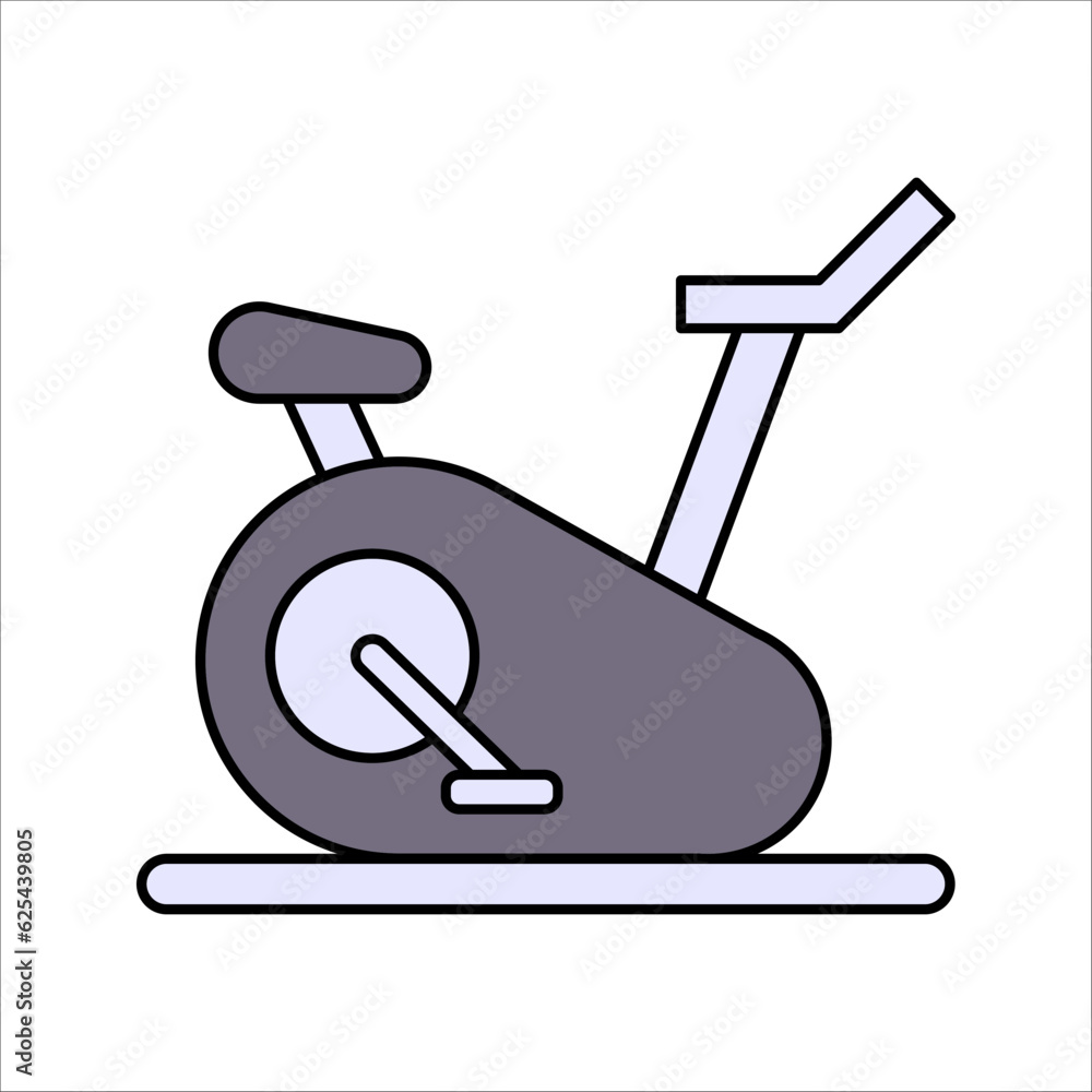 Stationary bike icon design template, Outline stationary bike icon vector. Thin line symbol for use on web and mobile apps. Stationary bike icon design template, Outline stationary bike icon vector. Thin line symbol for use on web and mobile apps.