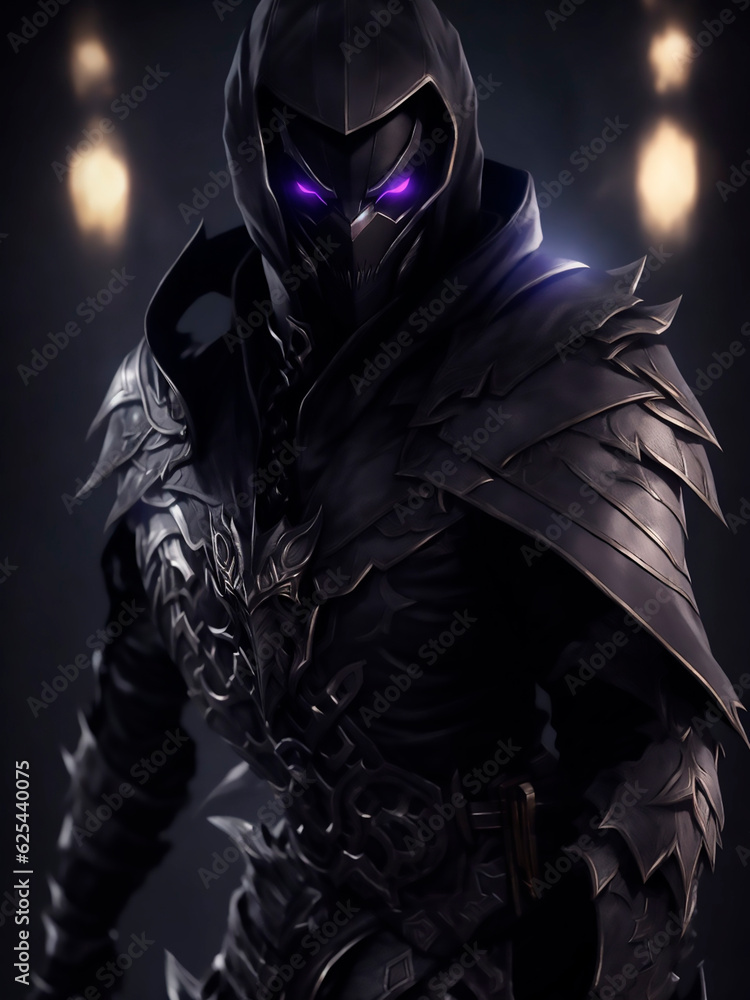 Fantasy style and characters. Dark Wood Elf Ninja Fantasy style and characters. Dark Wood Elf Ninja