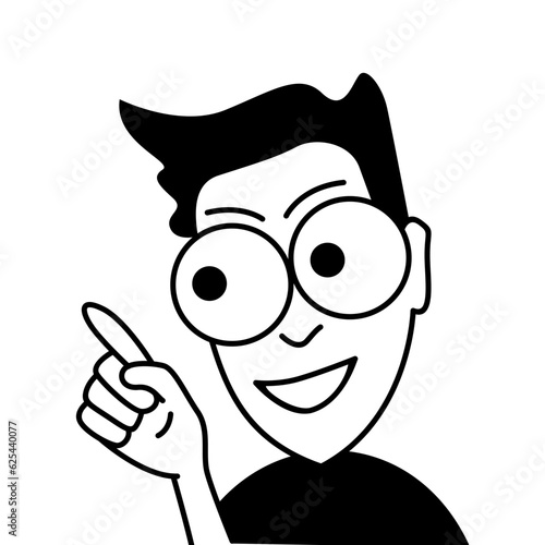 cartoon lineart black and white people