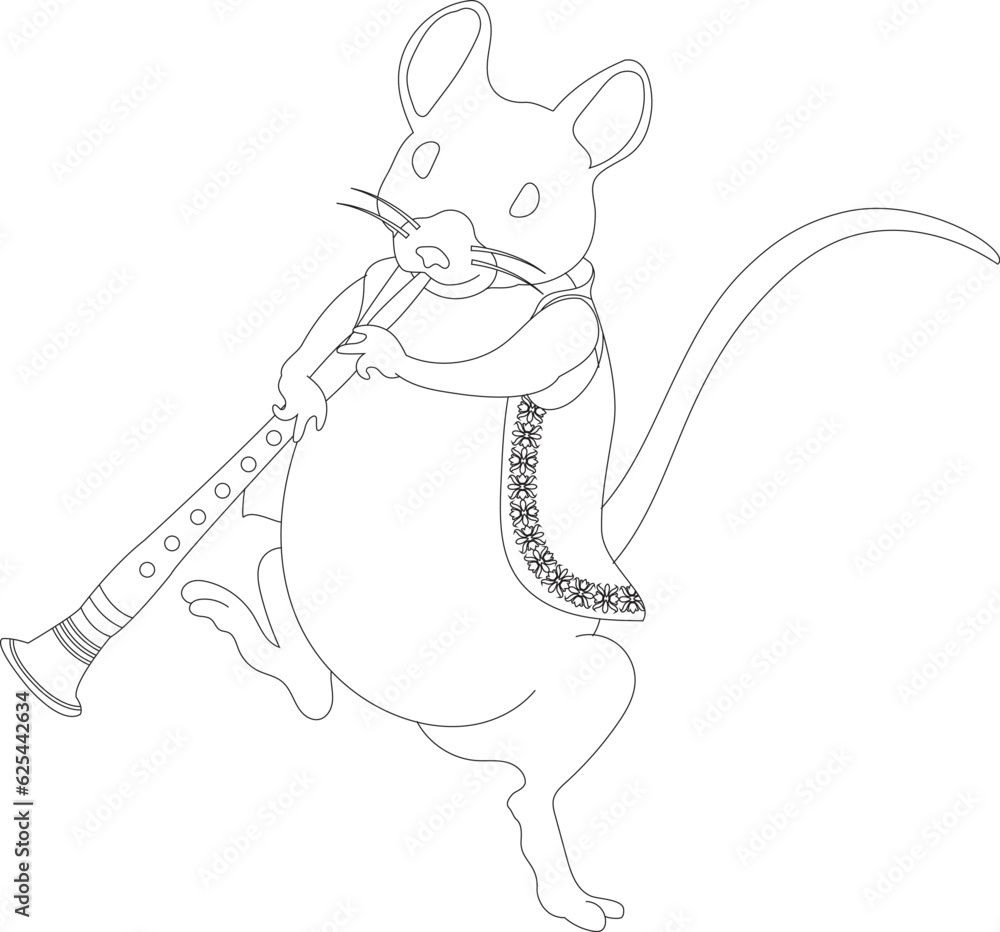 'Mushak' or lord Gajanana's vehicle, rat. welcoming lord Ganesha on the ...