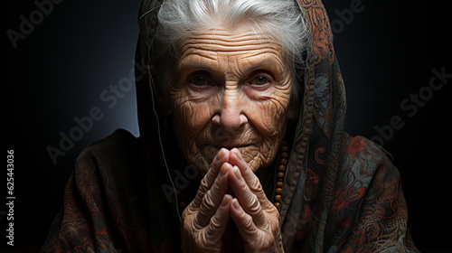 Spiritualität in jedem Gebet: Porträt einer betenden Frau © PhotoArtBC