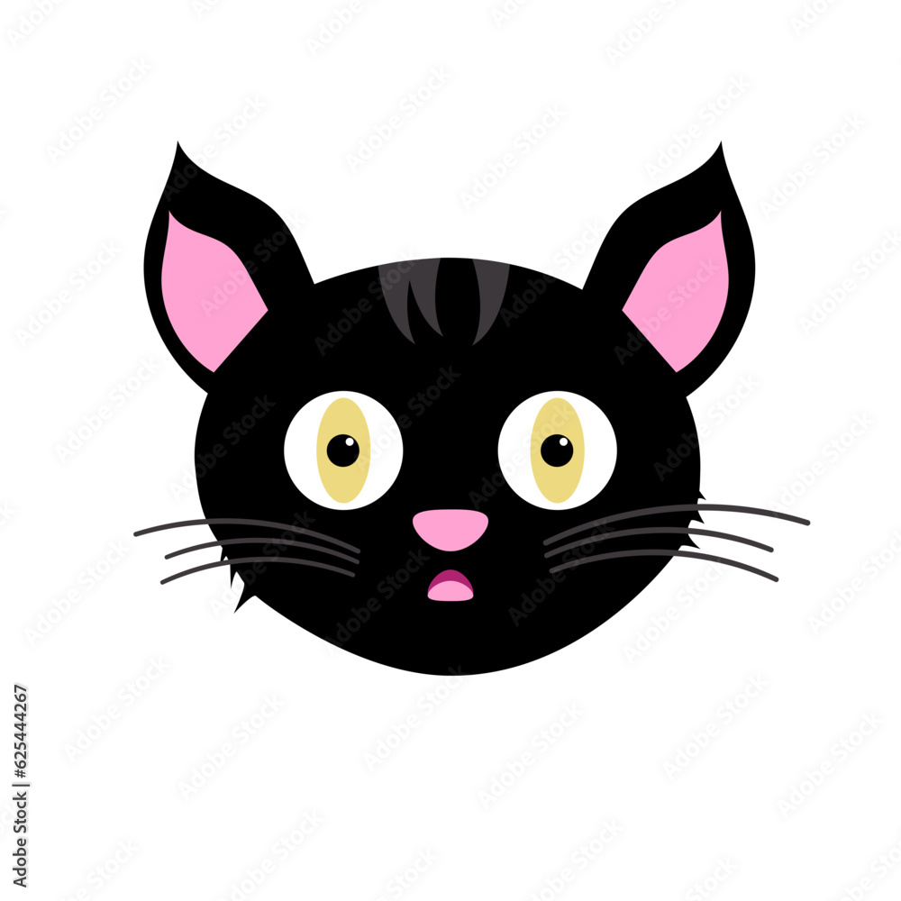 Cat Face Illustration Cat Face Illustration