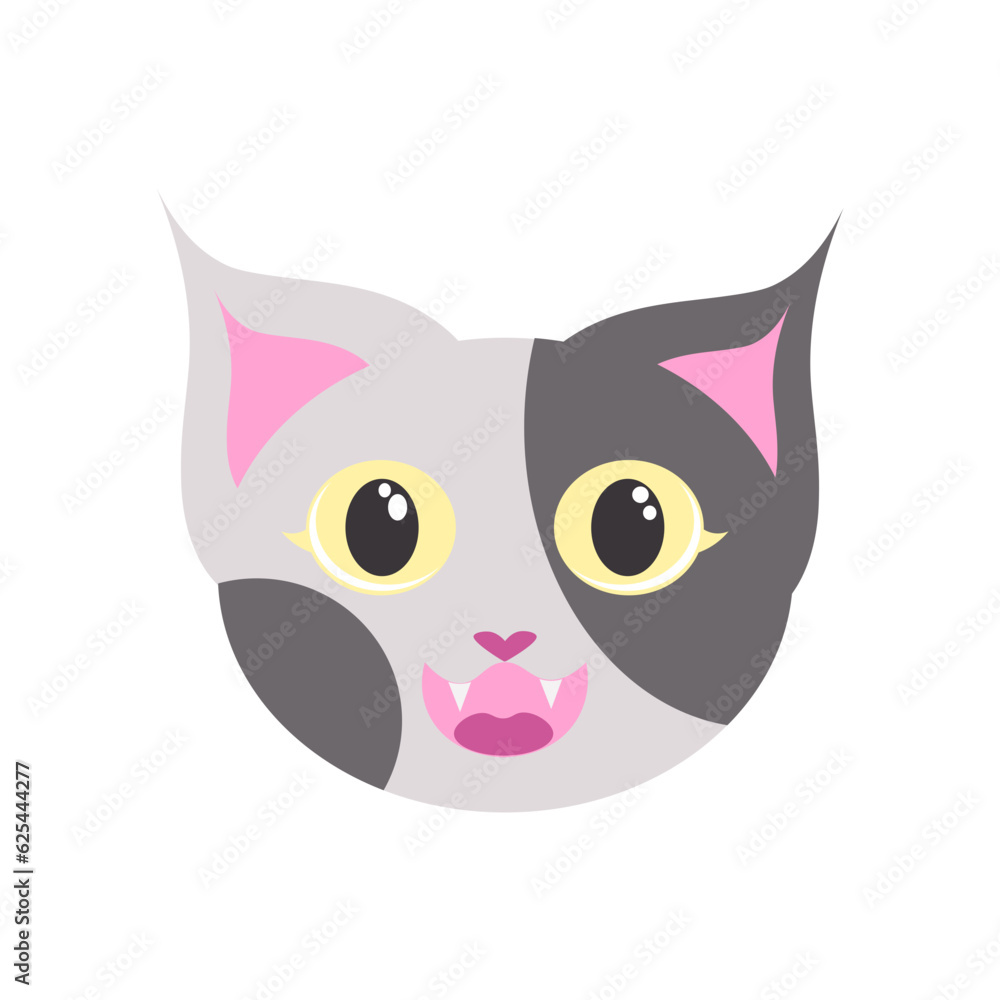 Cat Face Illustration Cat Face Illustration